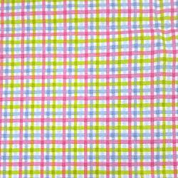Spring Plaid Pink Green Blue Flannel