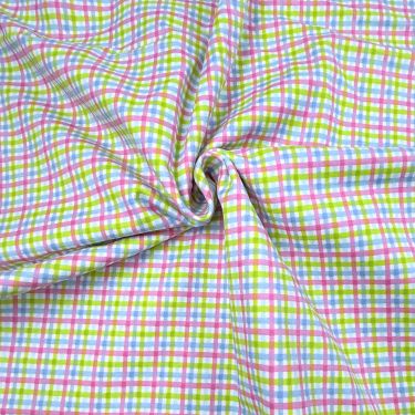 Spring Plaid Pink Green Blue Flannel