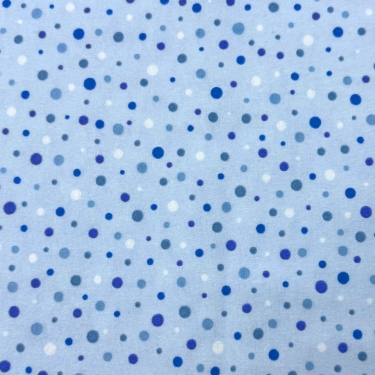 Blue Tonal Polka Dots Flannel