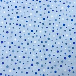 Blue Tonal Polka Dots Flannel