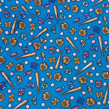 Sports Toss on Blue Flannel