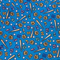 Sports Toss on Blue Flannel