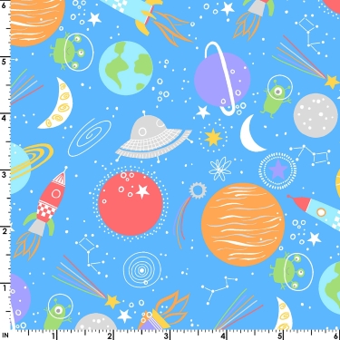 Playtime Flannel Outer Space Blue MASF10450-B