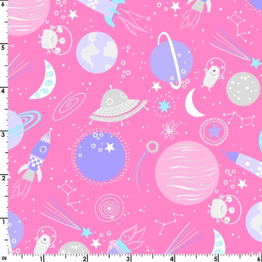 Playtime Flannel Outer Space Pink MASF10450-P