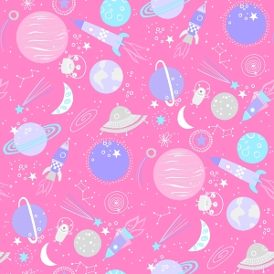 Playtime Flannel Outer Space Pink MASF10450-P