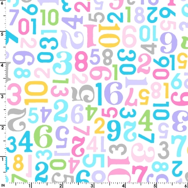 Playtime Flannel Numbers Pink/Multi MASF10454-PZ