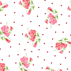 Sweet Pea Little Sweet Peas White Flannel - 11" Remnant