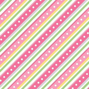 FQ Single - Lil Sprout Diagonal Stripe Pink Flannel