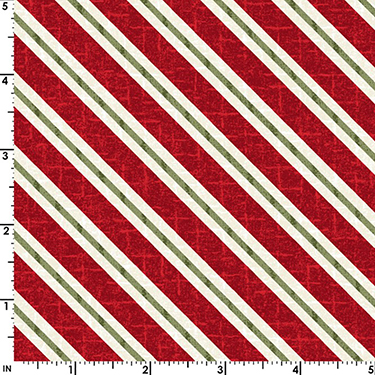 Snowdays Candy Cane Stripe Red Flannel