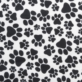 Paw Print Toss Black - 27" Remnant
