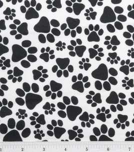 Paw Print Toss Black -25" Remnant