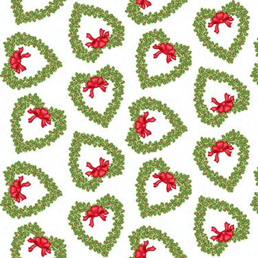 Snow Place Like Home Heart Wreath Light Gray Flannel F5709-06