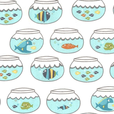 Swimming in Circles Sea Flannel - 11" Remnant