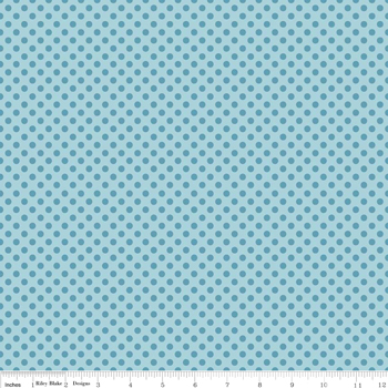 Hooty Hoot Dots Blue Flannel - 15" Remnant