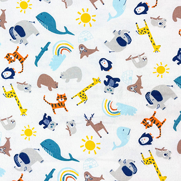 FQ Single - Adventure Animals Flannel