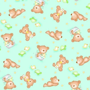 Comfy Teddy Bears and Toys Flannel