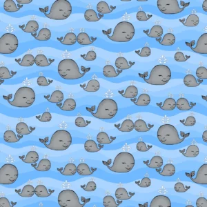 Comfy Whales and Waves Flannel