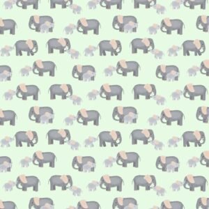 Tiny Tots Mommy and Me Elephant Flannel 23053_MNT_FLN_D