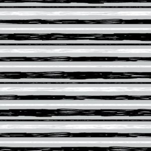 Black White Gray Sketched Stripes Flannel