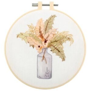 Embroidery Kit - Pampas Grass 6"