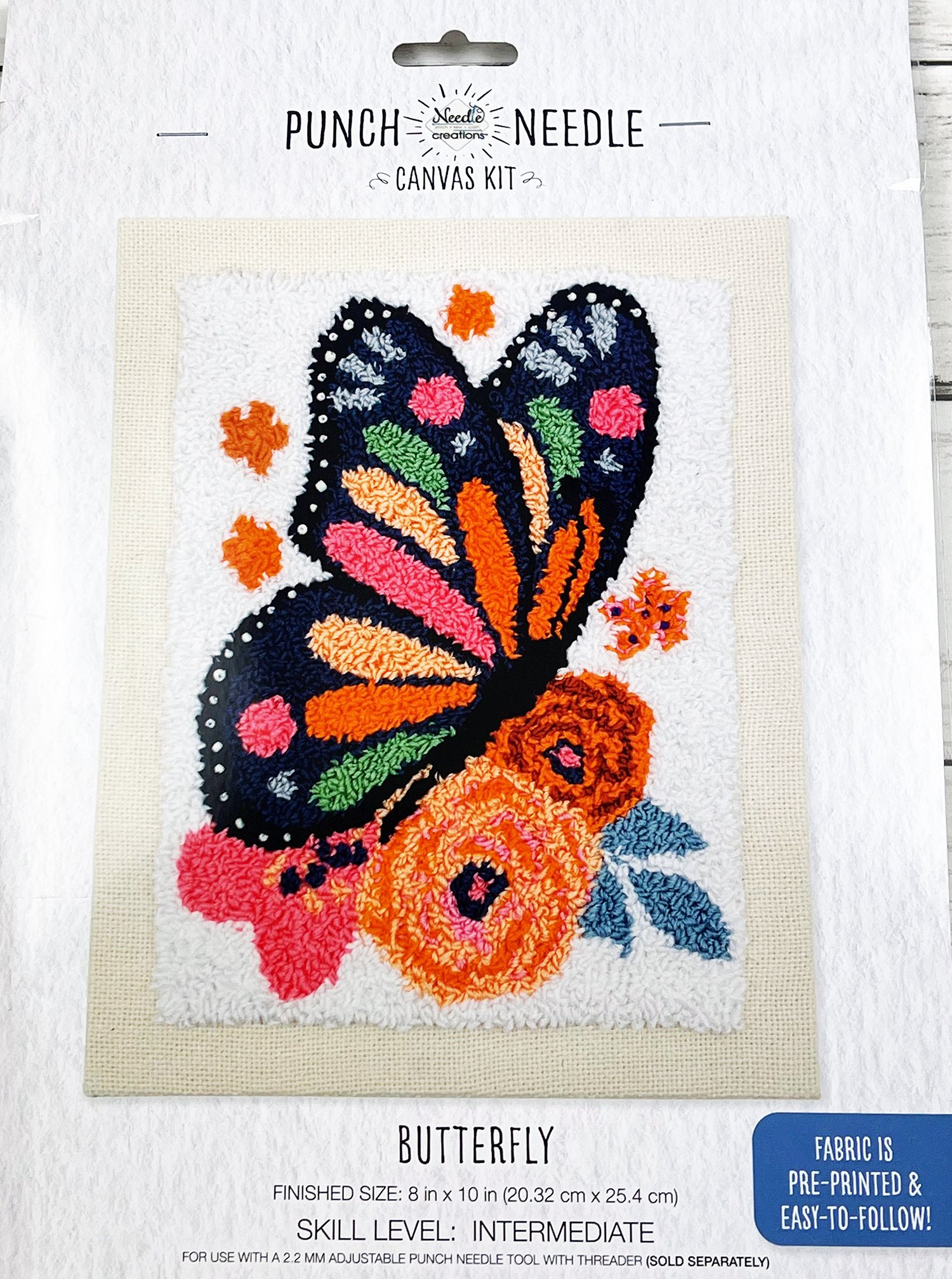 Punch Needle Canvas Kit - Butterfly - Image 2