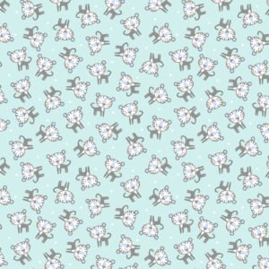 Snuggle in the Jungle Tiger Turquoise Flannel