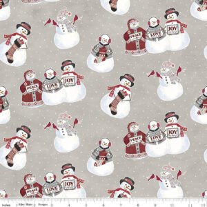 Hello Winter Main Taupe Flannel F11940