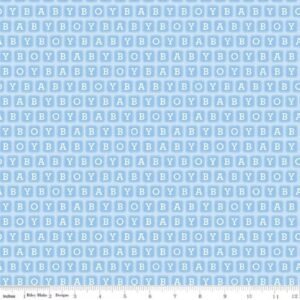 FQ Single - Baby Boy Blocks Blue Flannel F13331