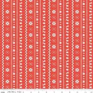 Northern Lights Fair Isle Red - 29" Remnant