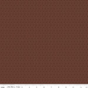 Stitcher's Flannel Dots Chocolate Flannel F15550