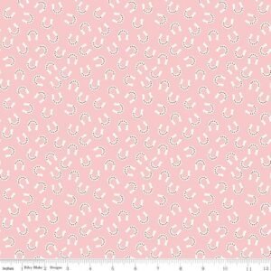 Lil Buckaroos Horseshoes Pink Flannel F16022