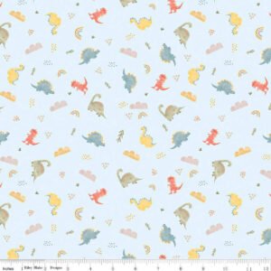 Dinos Sky Blue Flannel F16026
