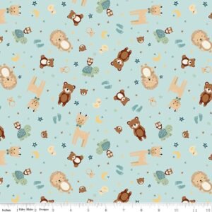 Baby Boy Animal Toss Blue Flannel F17500