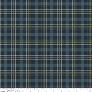 Cretaceous Plaid Navy Flannel F17506