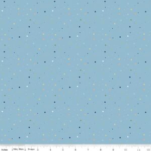 Love You to the Moon Stars Blue Flannel #F18276-BLUE