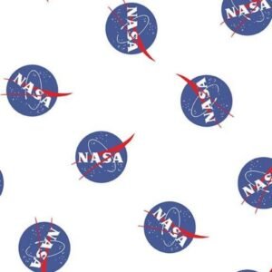 NASA Logo Toss White Flannel - 17" Remnant