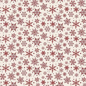 Christmas Traditions Snowflake Cream Flannel - 22" Remnant