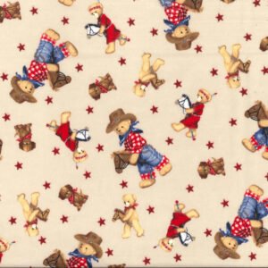 Teddy Bear Cowboy Flannel