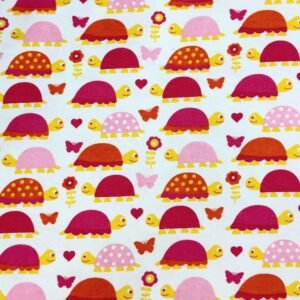 Alpine Turtles Pink Flannel