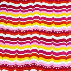 Alpine Wavy Stripe Pink Flannel