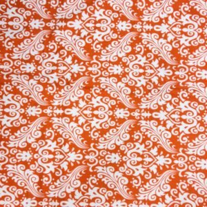 Riley Blake Damask Orange Flannel - 10" Remnant