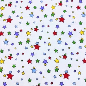 Bright Colorful Stars Flannel