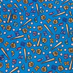 Sports Toss on Blue Flannel