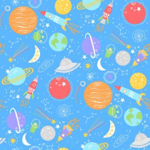 Playtime Flannel Outer Space Blue MASF10450-B