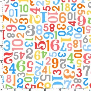 Playtime Flannel Numbers Brights MASF10454-BZ