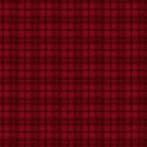 Woolies Plaid Deep Red Flannel - 14" Remnant