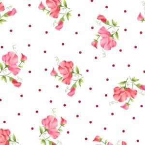 Sweet Pea Little Sweet Peas White Flannel - 11" Remnant