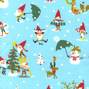 Gnome for the Holidays Flannel - 24" Remnant