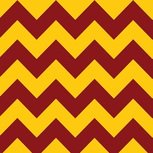 Medium Chevron Maroon Gold - 32" Remnant