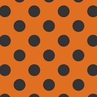FQ Single - RB Medium Dots Orange Black